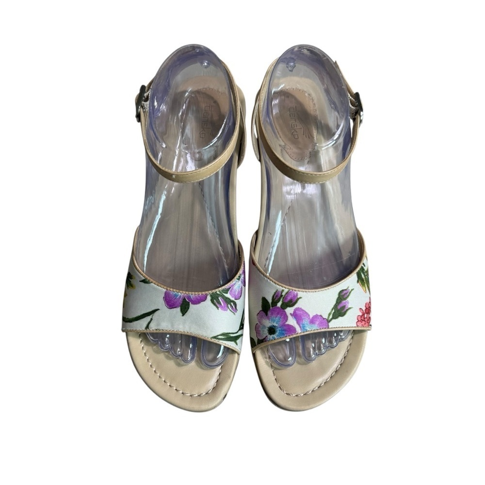 Dansko - Floral Wedge Strappy Comfort Sandals Sz 39 - Picture 2 of 8